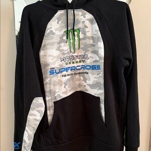 Supercross Men's Hoodie - Black and Gray